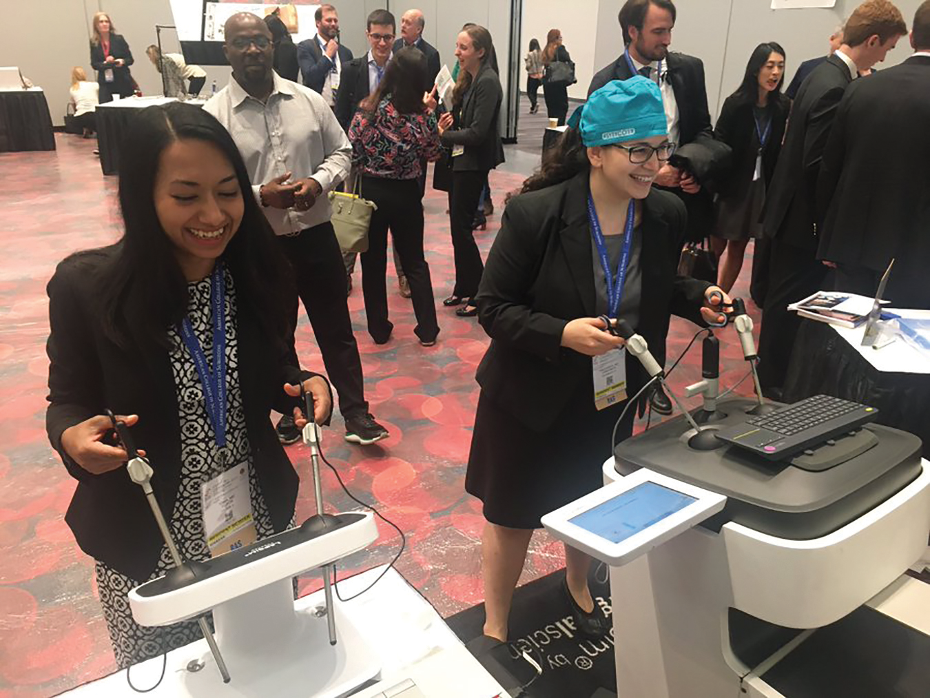 Using a variety of different technologies—ranging from laparoscopic to endoscopic to even robotics—can help keep participants and the audience engaged.