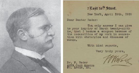 William M. Polk and his personal reply to Dr. Reder’s question. Photo courtesy of https://bit.ly/2WmW1QM.