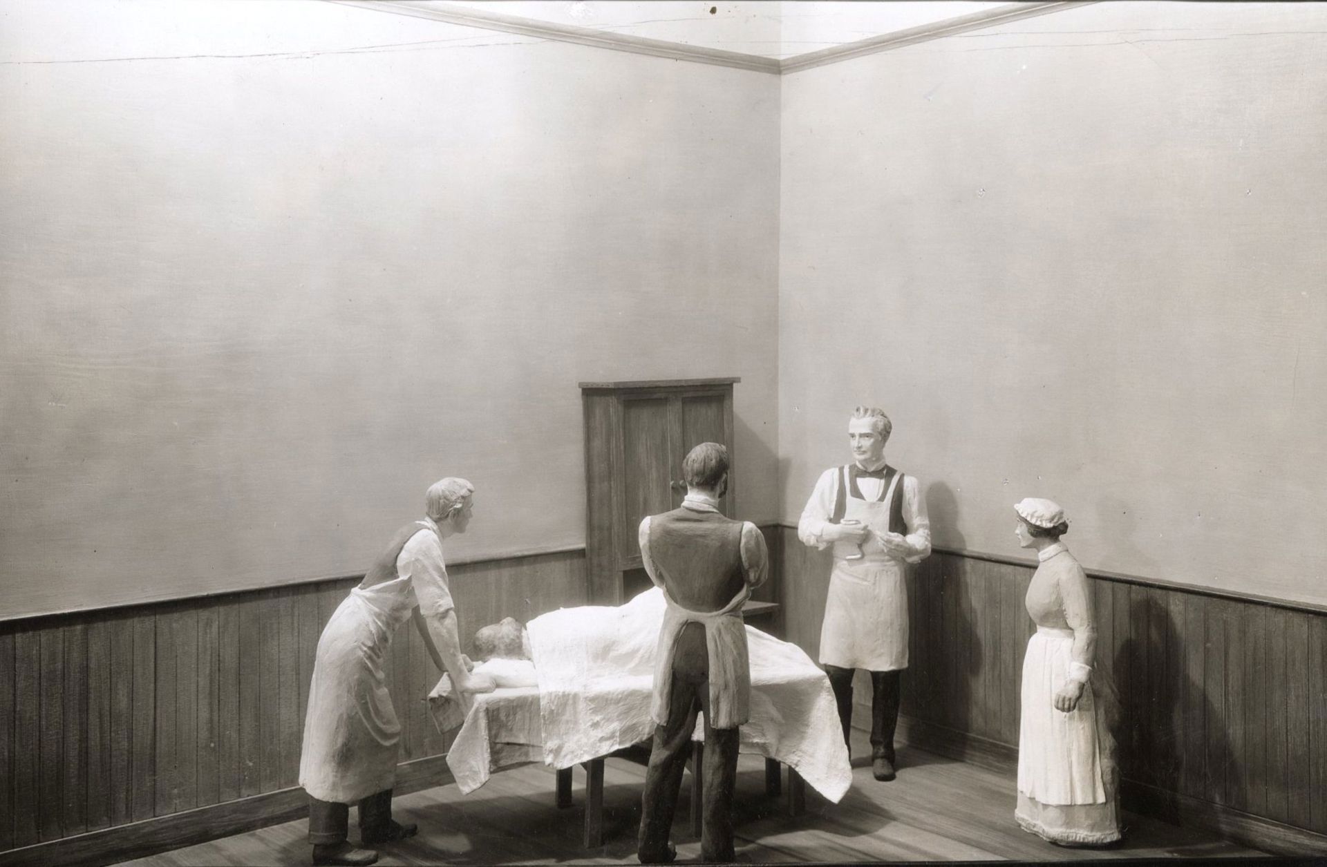 Diorama 4 – Dr. J Marrion Sims and uniformed nurses in attendance for a gynecological exam.*