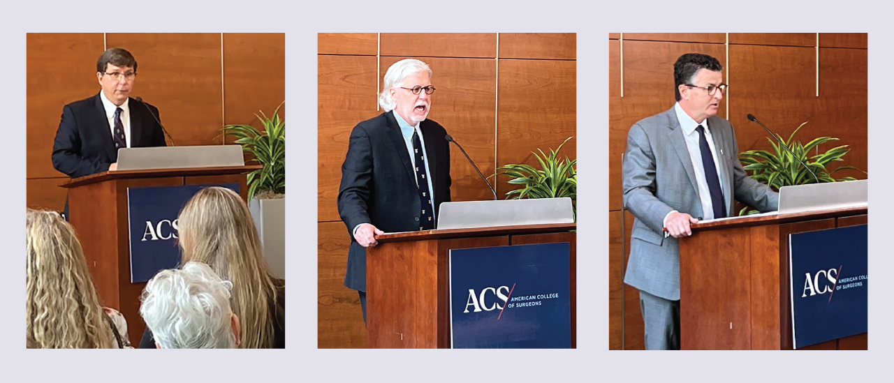 Left to right: Dr. Ronald Stewart, Dr. Patrick Bailey, and Dr. Jeffrey Kerby.