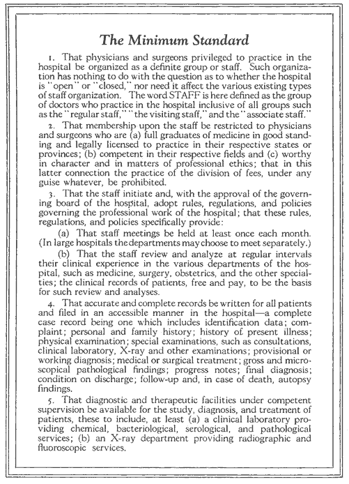 The “Minimum Standard” document | ACS