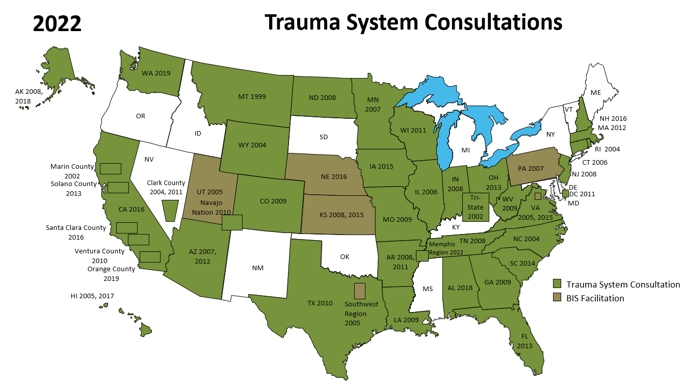 Consultations and Facilitations Map and Lists ACS