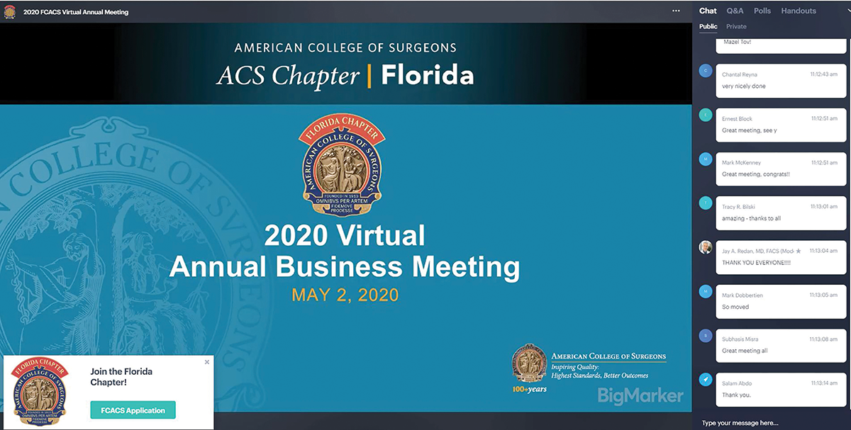 Screenshot of Virtual Business Meeting