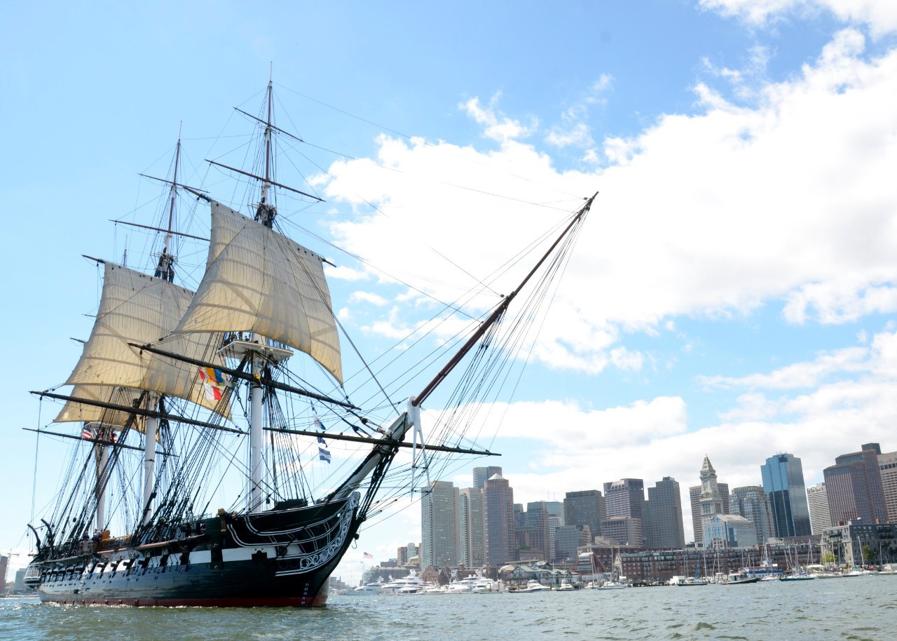 USS Constitution in Boston Harbor