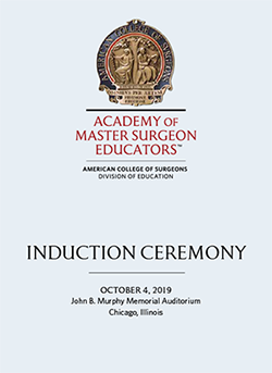 Academy of Master Surgeon Educators - Induction Ceremony