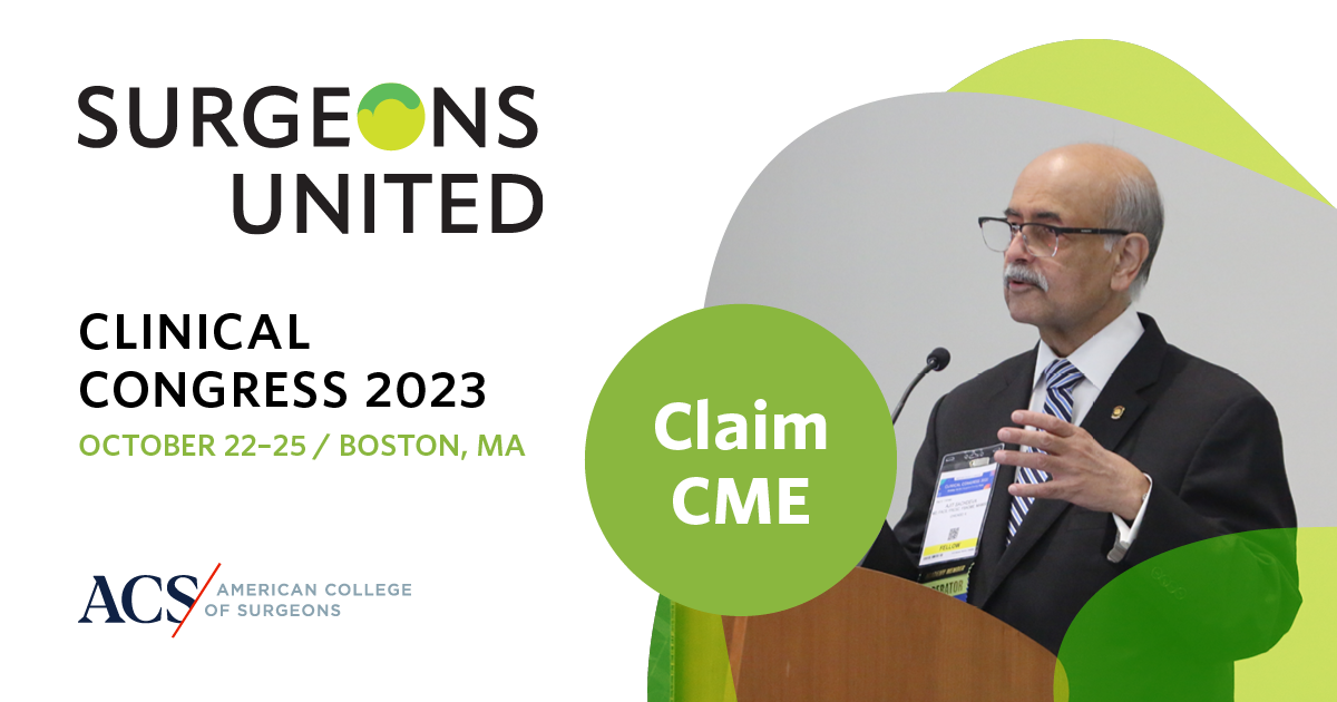 Claim CME for Clinical Congress 2023 On-Demand by May 1