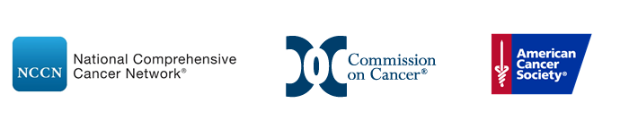 National Comprehensive Cancer Network, Commission on Cancer, and American Cancer Society logos
