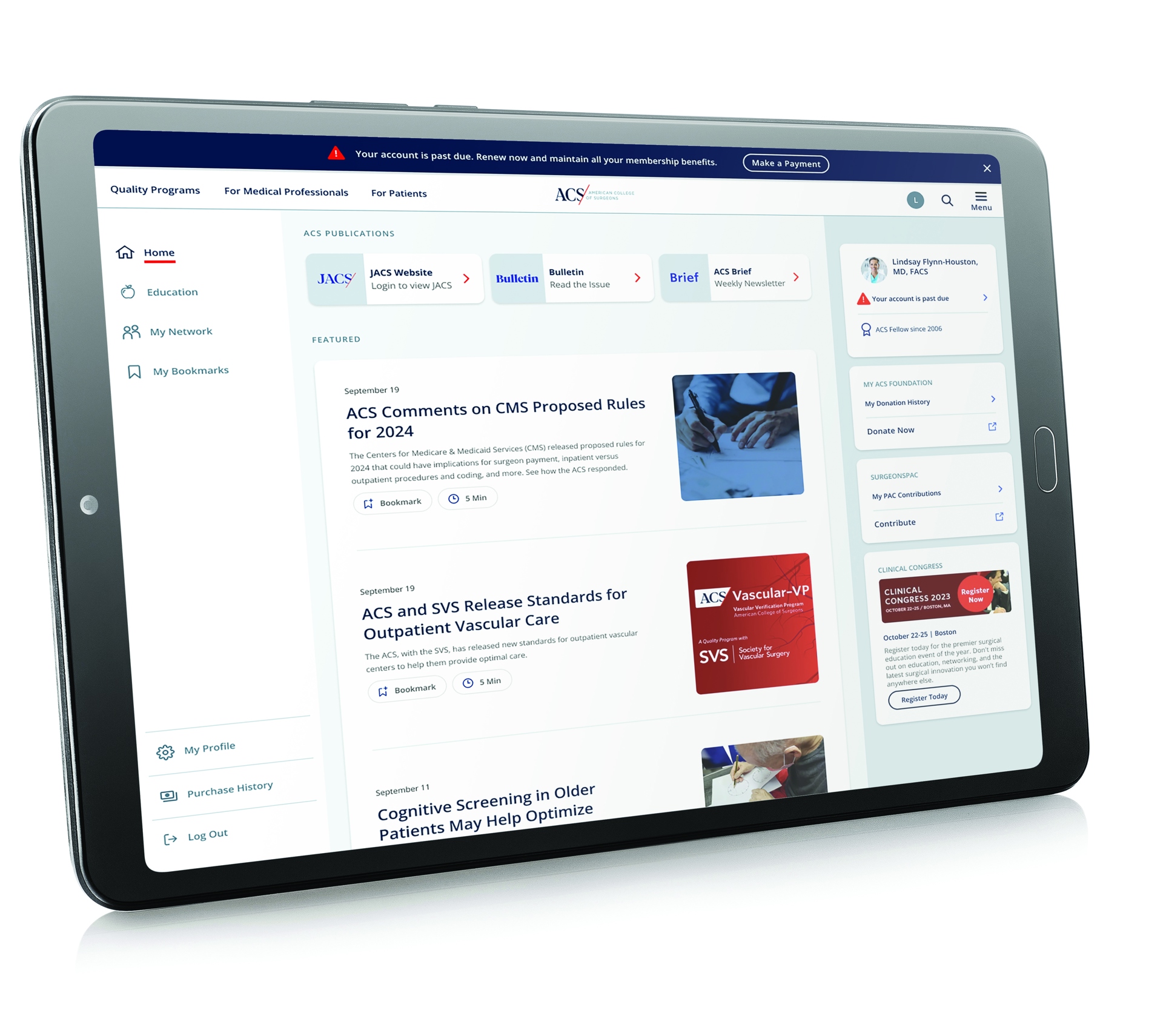 Gsv Program About Surgeon's Dashboard | ACS