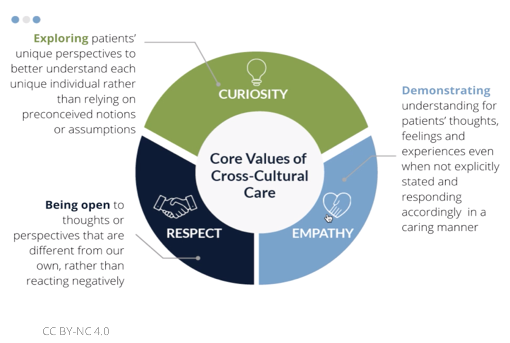 Figure 1. Core Values of Cross Cultural Care Utilized in the PACTS Curriculum