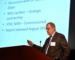 David B. Hoyt, MD, FACS, at the Achieving Zero Preventable Deaths conference