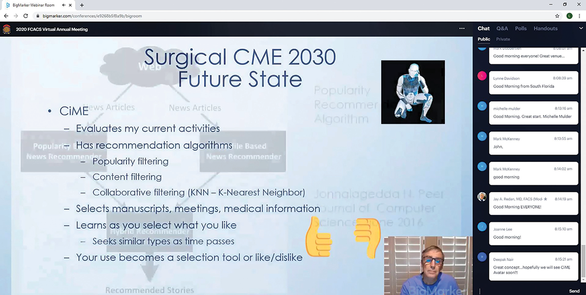 Screenshot of virtual presentation by Dr. Weigelt