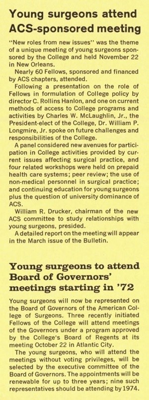 Bulletin of the American College of Surgeons, February 1972