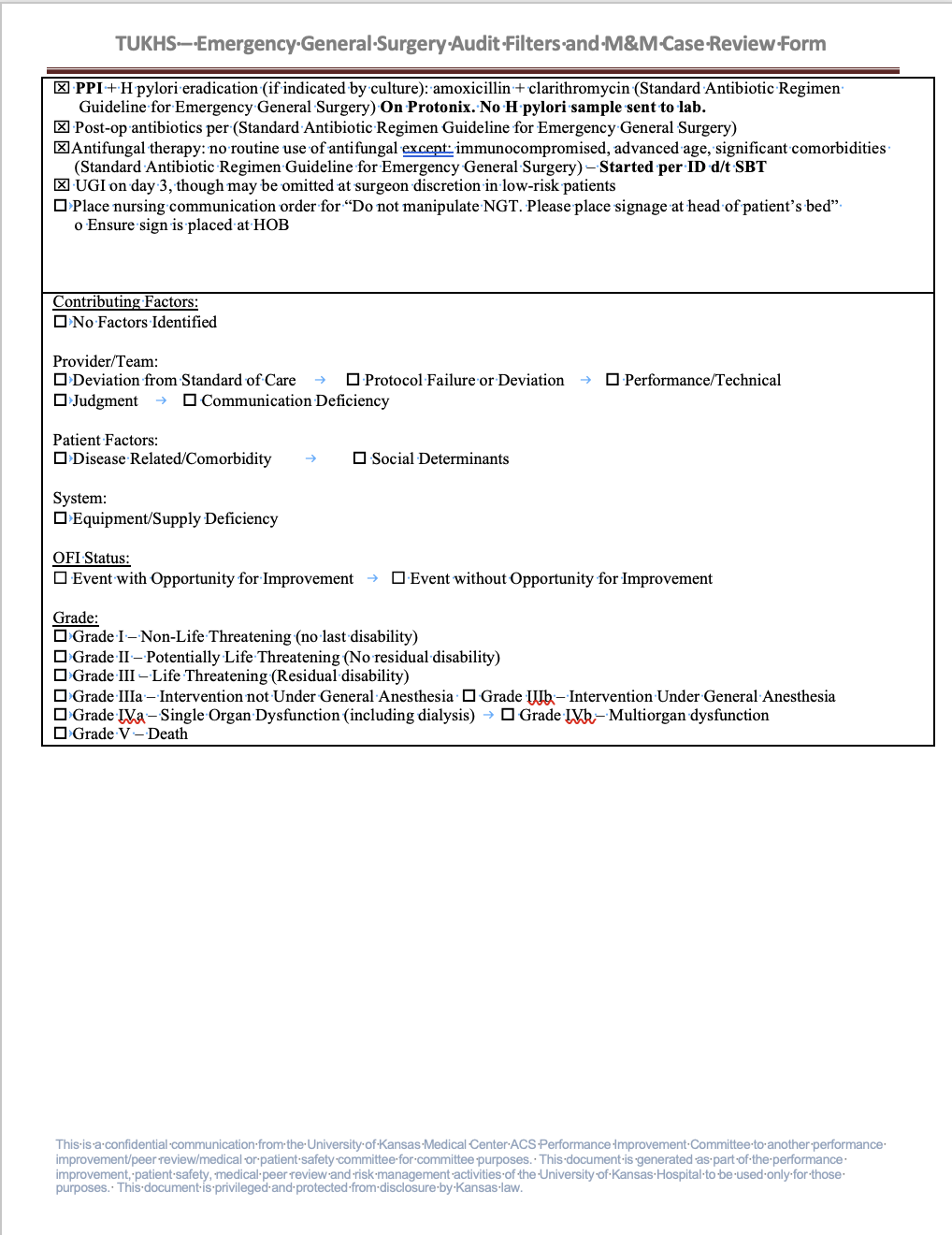 Egs Program Continuous Audit of Emergency General Surgery Guideline Adherence | ACS