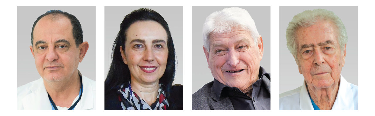 From left to right: Drs. Mohammad Al-Qattan, Ines Buccimazza, Reinhold Ganz, and Fernando Rodriguez Montalvo