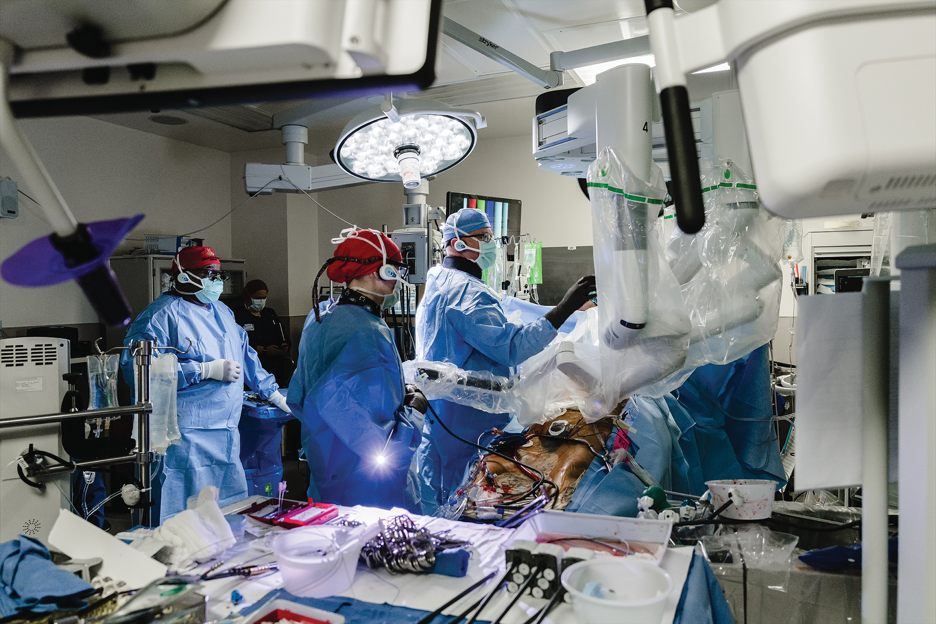 Advanced operating room prepared for complex cancer surgery